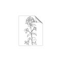 Picture of Single Hydrangea Drawing _GroupedProduct_Rectangle_Portrait_Unframed_Print_Only_