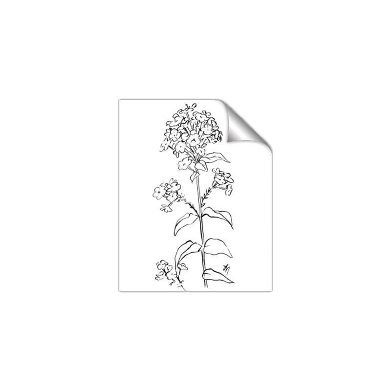 Picture of Single Hydrangea Drawing _GroupedProduct_Rectangle_Portrait_Unframed_Print_Only_