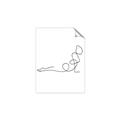 Picture of Yoga Pose V _GroupedProduct_Rectangle_Portrait_Unframed_Print_Only_