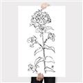 Picture of Single Hydrangea Drawing _GroupedProduct_Rectangle_Portrait_Canvas_