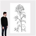 Picture of Single Hydrangea Drawing _GroupedProduct_Rectangle_Portrait_Canvas_