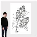 Picture of Panicle Hydrangea Drawing _GroupedProduct_Rectangle_Portrait_Canvas_