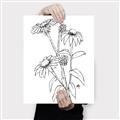Picture of Daisy Drawing _GroupedProduct_Rectangle_Portrait_Canvas_
