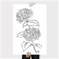 Picture of French Hydrangea Drawing _GroupedProduct_Rectangle_Portrait_Canvas_