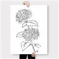Picture of French Hydrangea Drawing _GroupedProduct_Rectangle_Portrait_Canvas_