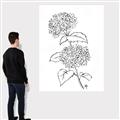 Picture of French Hydrangea Drawing _GroupedProduct_Rectangle_Portrait_Canvas_