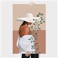 Picture of Side Fashion with Leaves _GroupedProduct_Rectangle_Portrait_Canvas_
