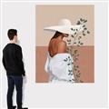 Picture of Side Fashion with Leaves _GroupedProduct_Rectangle_Portrait_Canvas_