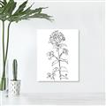 Picture of Single Hydrangea Drawing _GroupedProduct_Rectangle_Portrait_Canvas_
