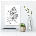 Picture of Panicle Hydrangea Drawing _GroupedProduct_Rectangle_Portrait_Canvas_