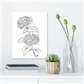 Picture of French Hydrangea Drawing _GroupedProduct_Rectangle_Portrait_Canvas_