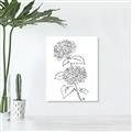 Picture of French Hydrangea Drawing _GroupedProduct_Rectangle_Portrait_Canvas_