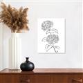 Picture of French Hydrangea Drawing _GroupedProduct_Rectangle_Portrait_Canvas_