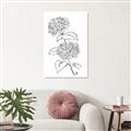 Picture of French Hydrangea Drawing _GroupedProduct_Rectangle_Portrait_Canvas_
