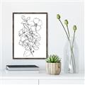 Picture of Flower Drawing _GroupedProduct_Rectangle_Portrait_Canvas_Framed_