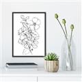 Picture of Flower Drawing _GroupedProduct_Rectangle_Portrait_Canvas_Framed_