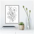 Picture of Flower Drawing _GroupedProduct_Rectangle_Portrait_Canvas_Framed_
