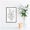 Picture of Flower Drawing _GroupedProduct_Rectangle_Portrait_Canvas_Framed_