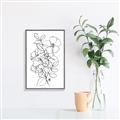 Picture of Flower Drawing _GroupedProduct_Rectangle_Portrait_Canvas_Framed_