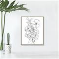 Picture of Flower Drawing _GroupedProduct_Rectangle_Portrait_Canvas_Framed_