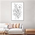 Picture of Flower Drawing _GroupedProduct_Rectangle_Portrait_Canvas_Framed_