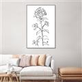 Picture of Single Hydrangea Drawing _GroupedProduct_Rectangle_Portrait_Canvas_Framed_