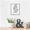 Picture of Panicle Hydrangea Drawing _GroupedProduct_Rectangle_Portrait_Canvas_Framed_