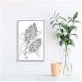Picture of Panicle Hydrangea Drawing _GroupedProduct_Rectangle_Portrait_Canvas_Framed_