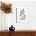 Picture of Panicle Hydrangea Drawing _GroupedProduct_Rectangle_Portrait_Canvas_Framed_