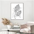 Picture of Panicle Hydrangea Drawing _GroupedProduct_Rectangle_Portrait_Canvas_Framed_