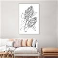 Picture of Panicle Hydrangea Drawing _GroupedProduct_Rectangle_Portrait_Canvas_Framed_