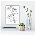 Picture of Daisy Drawing _GroupedProduct_Rectangle_Portrait_Canvas_Framed_