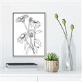 Picture of Daisy Drawing _GroupedProduct_Rectangle_Portrait_Canvas_Framed_