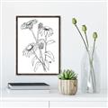 Picture of Daisy Drawing _GroupedProduct_Rectangle_Portrait_Canvas_Framed_