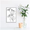 Picture of Daisy Drawing _GroupedProduct_Rectangle_Portrait_Canvas_Framed_