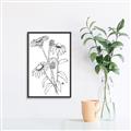 Picture of Daisy Drawing _GroupedProduct_Rectangle_Portrait_Canvas_Framed_