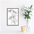 Picture of Daisy Drawing _GroupedProduct_Rectangle_Portrait_Canvas_Framed_