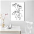 Picture of Daisy Drawing _GroupedProduct_Rectangle_Portrait_Canvas_Framed_