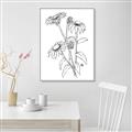 Picture of Daisy Drawing _GroupedProduct_Rectangle_Portrait_Canvas_Framed_