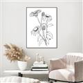 Picture of Daisy Drawing _GroupedProduct_Rectangle_Portrait_Canvas_Framed_