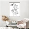 Picture of Daisy Drawing _GroupedProduct_Rectangle_Portrait_Canvas_Framed_