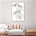 Picture of Daisy Drawing _GroupedProduct_Rectangle_Portrait_Canvas_Framed_
