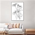 Picture of Daisy Drawing _GroupedProduct_Rectangle_Portrait_Canvas_Framed_