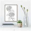 Picture of French Hydrangea Drawing _GroupedProduct_Rectangle_Portrait_Canvas_Framed_