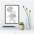 Picture of French Hydrangea Drawing _GroupedProduct_Rectangle_Portrait_Canvas_Framed_