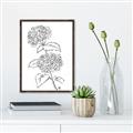 Picture of French Hydrangea Drawing _GroupedProduct_Rectangle_Portrait_Canvas_Framed_