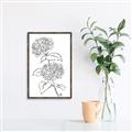 Picture of French Hydrangea Drawing _GroupedProduct_Rectangle_Portrait_Canvas_Framed_