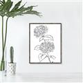 Picture of French Hydrangea Drawing _GroupedProduct_Rectangle_Portrait_Canvas_Framed_