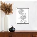 Picture of French Hydrangea Drawing _GroupedProduct_Rectangle_Portrait_Canvas_Framed_