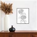 Picture of French Hydrangea Drawing _GroupedProduct_Rectangle_Portrait_Canvas_Framed_